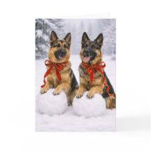 German Shepherd Christmas Card
