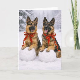 German Shepherd Christmas Card Kort