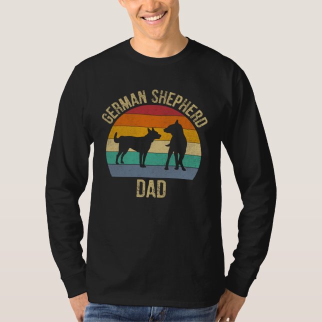 German Shepherd Dad Dog  Father s Day Matching Par T Shirt (Framsida)