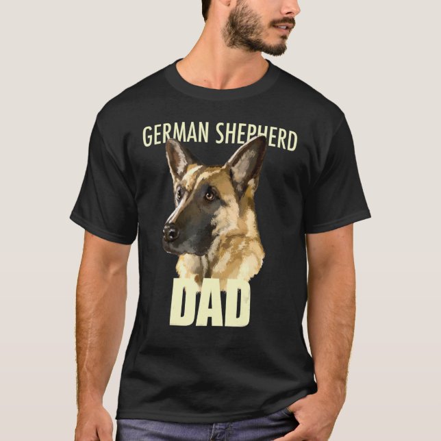 German Shepherd Dad Dog Tee (Framsida)