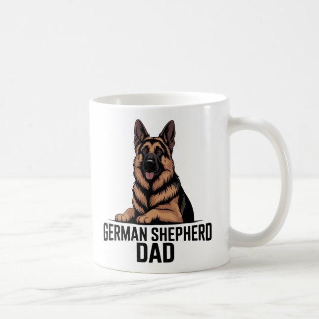 german shepherd dad german shepher lover dog cofee kaffemugg (Höger)