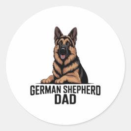 German Shepherd Dad Proud Dog Dad Sticker German S Runt Klistermärke