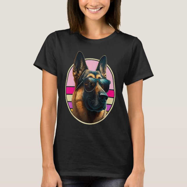 German Shepherd Dog Costume Outfit Mom Dad Raglan  T Shirt (Framsida)