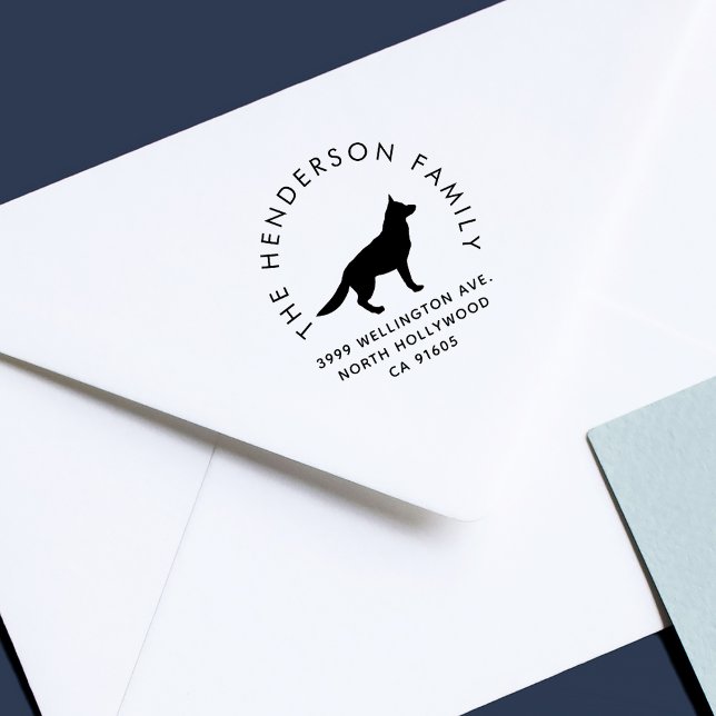 German Shepherd Dog Custom Family Return Address Stämpel (Skapare uppladdad)