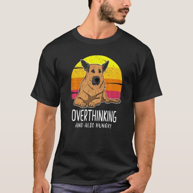 German Shepherd Dog Gsd Sunset 10 T Shirt (Framsida)