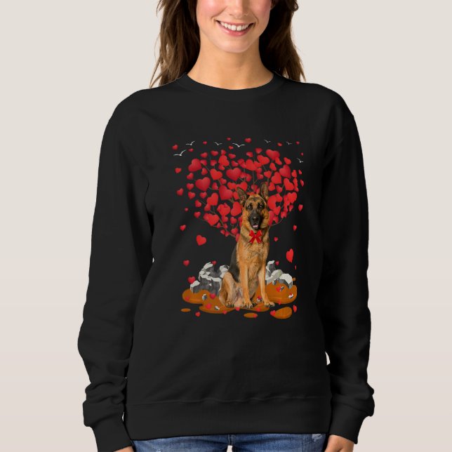 German Shepherd Dog Heart Valentines Day Dog Dad D T Shirt (Framsida)