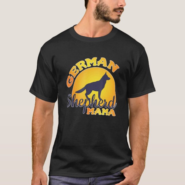 German Shepherd Dog Mama Pet Shephard Dog Mom T Shirt (Framsida)