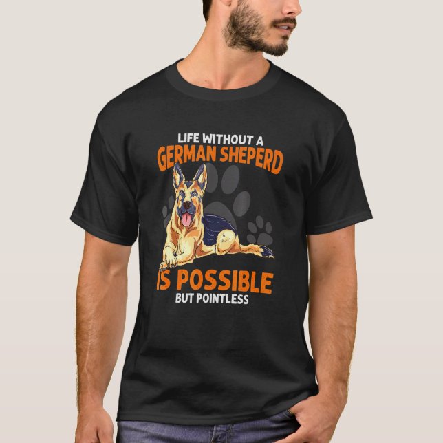 German Shepherd Dog Owner Animal Graphic T Shirt (Framsida)