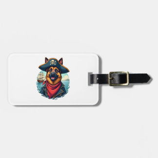 German Shepherd Dog Pirate Copy Bagagebricka