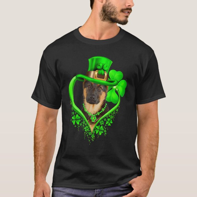 German Shepherd Dog St Patricks Day Lover Irish Sh T Shirt (Framsida)