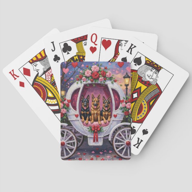 German Shepherd Dog Valentine's Day  Casinokort (Baksidan)