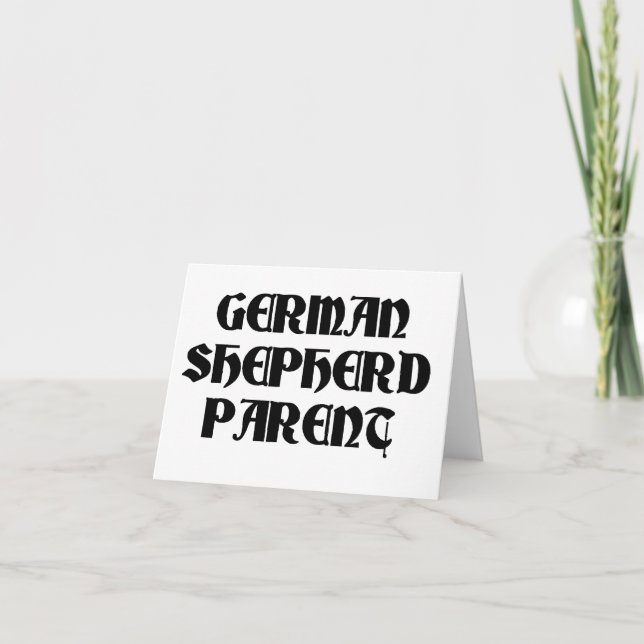 german shepherd förälder tack kort (Framsida)