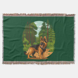 German Shepherd Forest Adventure Dog  Filt