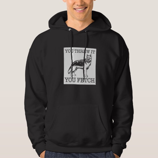 German Shepherd funny dog lover gift Premium Hoodie (Framsida)