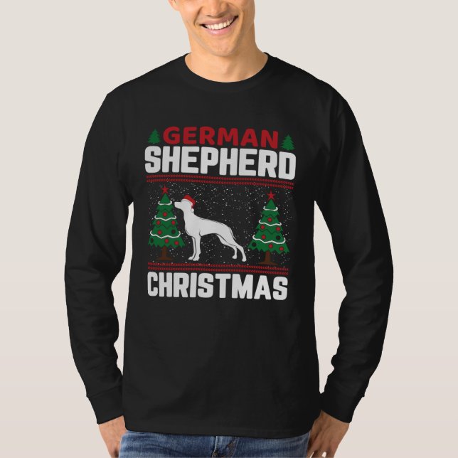 German Shepherd German Shepherd Christmas T Shirt (Framsida)