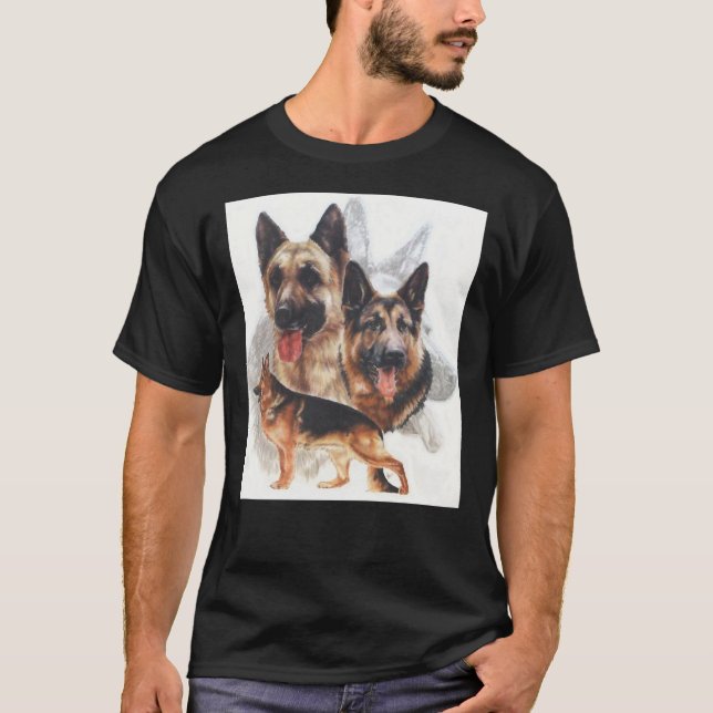 German Shepherd Grouping T Shirt (Framsida)