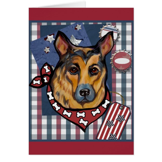 GERMAN SHEPHERD HÄLSNINGSKORT (Framsidan)