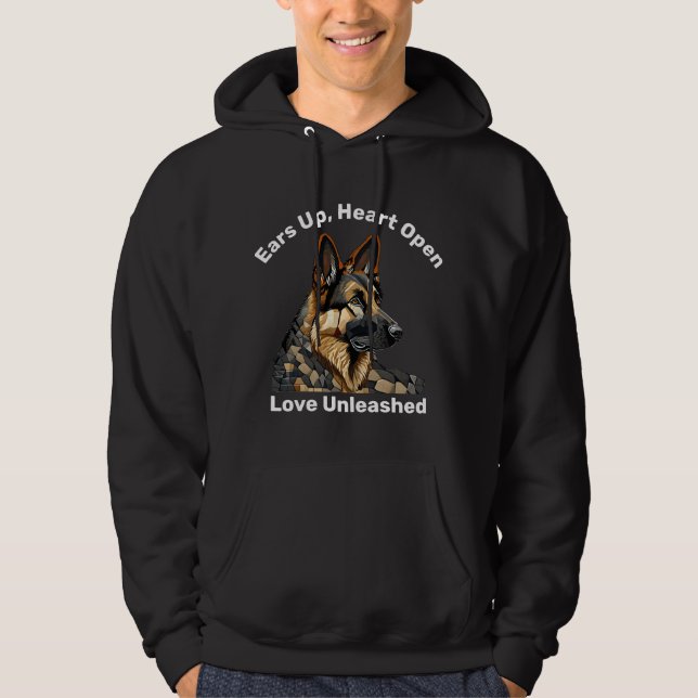 German Shepherd Hoodie (Framsida)