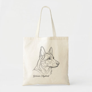 German Shepherd Line Drawing Custom Pet Name Tygkasse