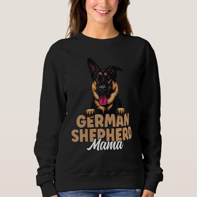 German Shepherd Mama Black and Tan German Shepherd T Shirt (Framsida)
