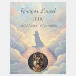 German Shepherd Memorial Blanket | Rainbow Bridge Fleecefilt