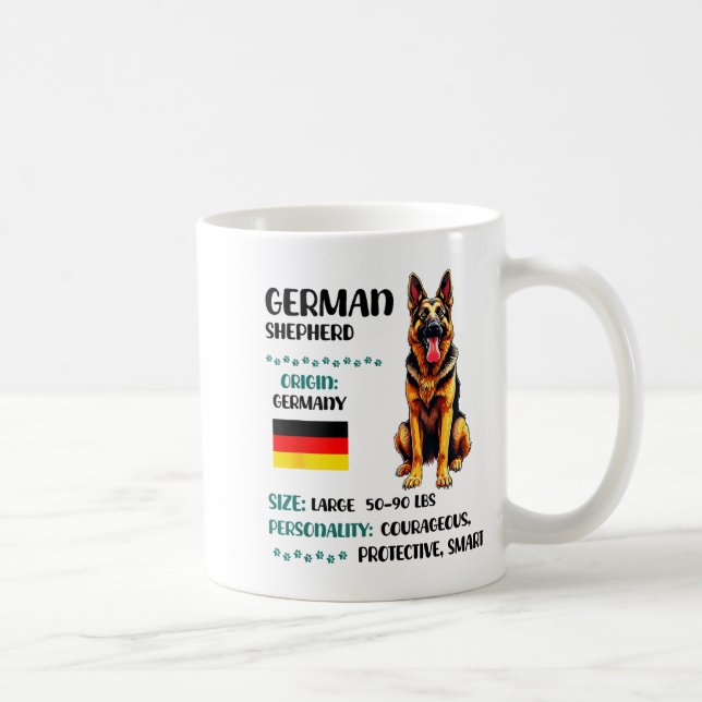 German Shepherd Origin Funny German Shepherd Lover Kaffemugg (Höger)