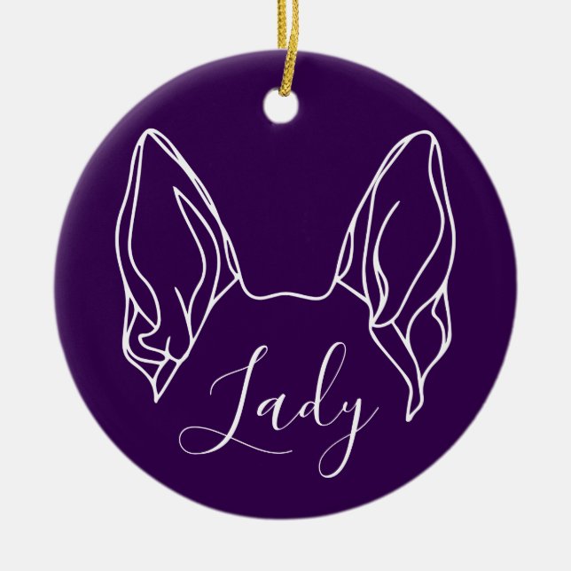 German Shepherd Ornament (Om Logo) (Framsidan)