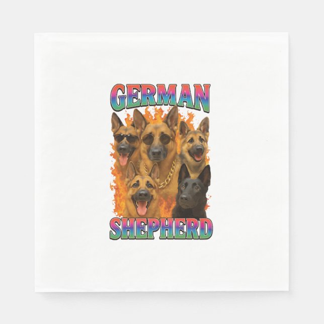 German Shepherd Pappersservett (Framsidan)