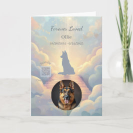 German Shepherd Rainbow Bridge Sympathy Card Kort