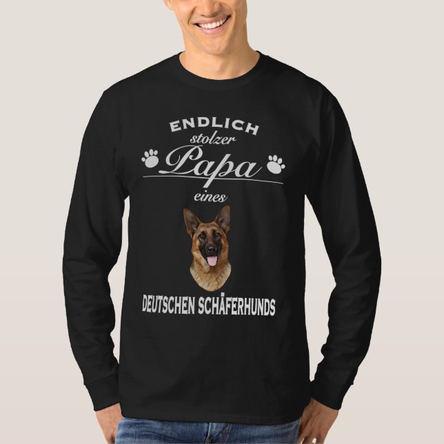 German Shepherd s  Proud Dog Dad  Shepherd T Shirt (Framsida)