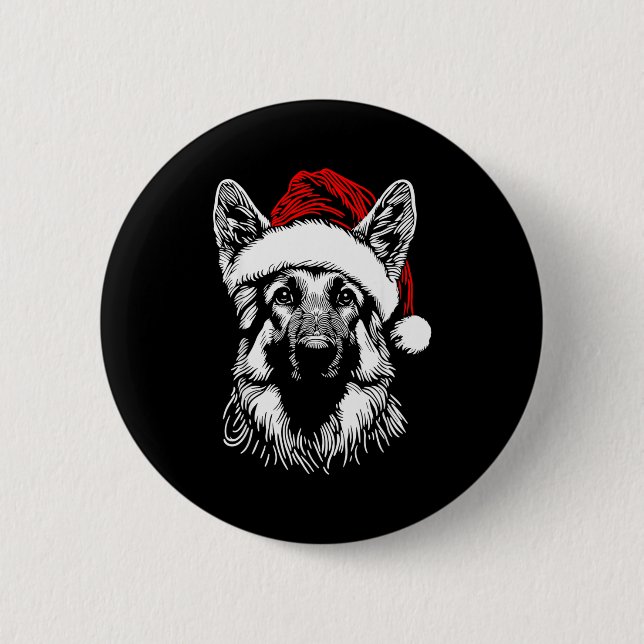 German Shepherd Santa Hat Christmas Xmas Pajama Wo Knapp (Framsida)
