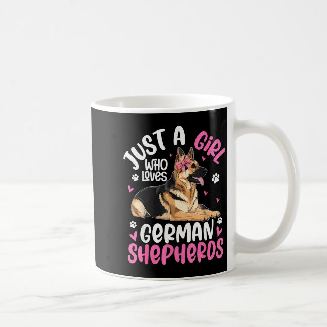 German Shepherd Shirt For Girls Women German Sheph Kaffemugg (Höger)