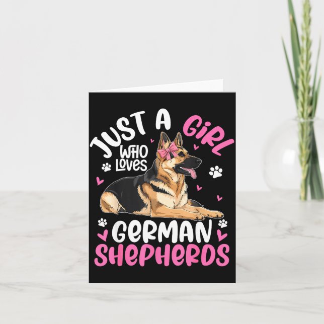 German Shepherd Shirt For Girls Women German Sheph Kort (Framsida)