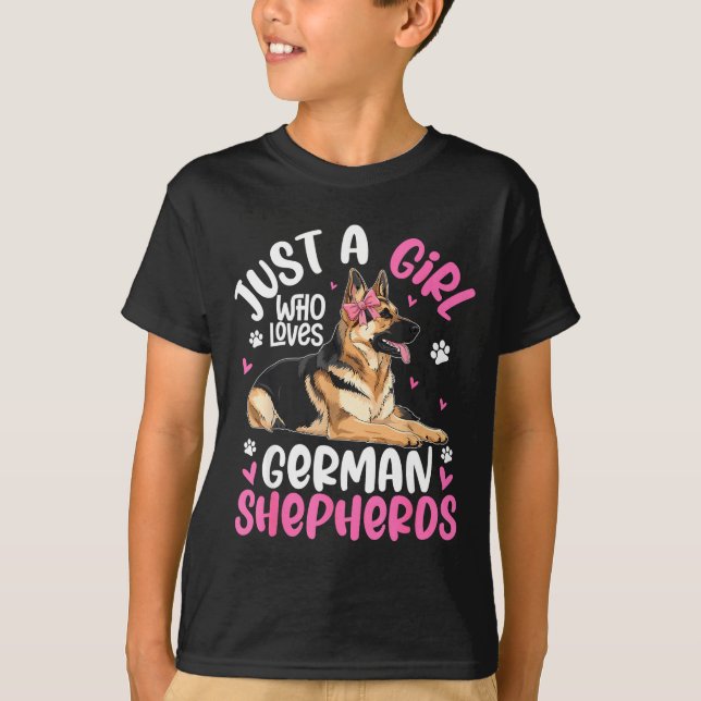 German Shepherd Shirt For Girls Women German Sheph T Shirt (Framsida)