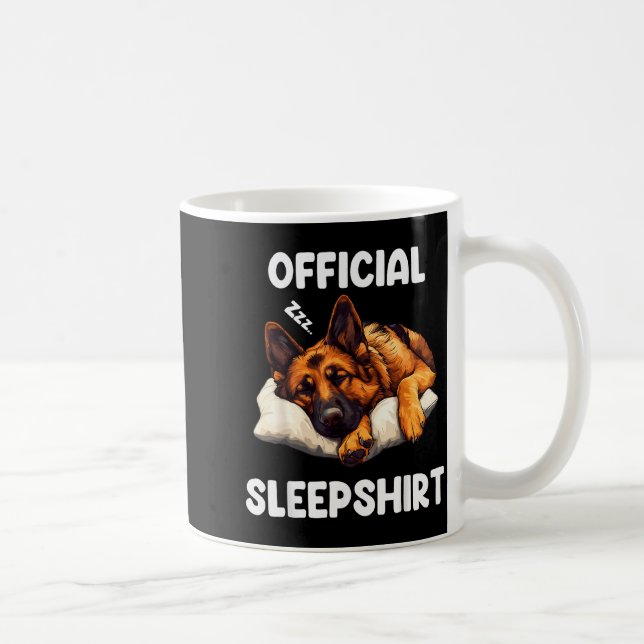 German Shepherd Sleepshirt Dog Lover Pajamas  Kaffemugg (Höger)