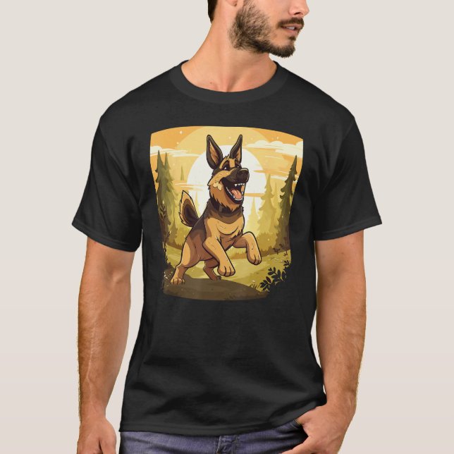 German Shepherd T Shirt (Framsida)