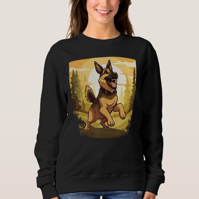German Shepherd T Shirt (Framsida)