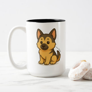 German Shepherd Två-Tonad Mugg