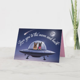 German Shepherd Valentine Card Helgkort