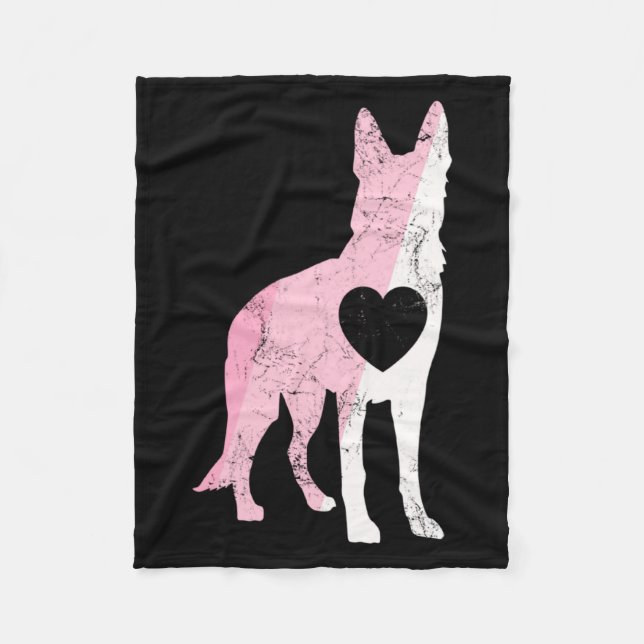 German Shepherd Valentines Day Cud Love Dog _1  Fleecefilt (Framsidan)