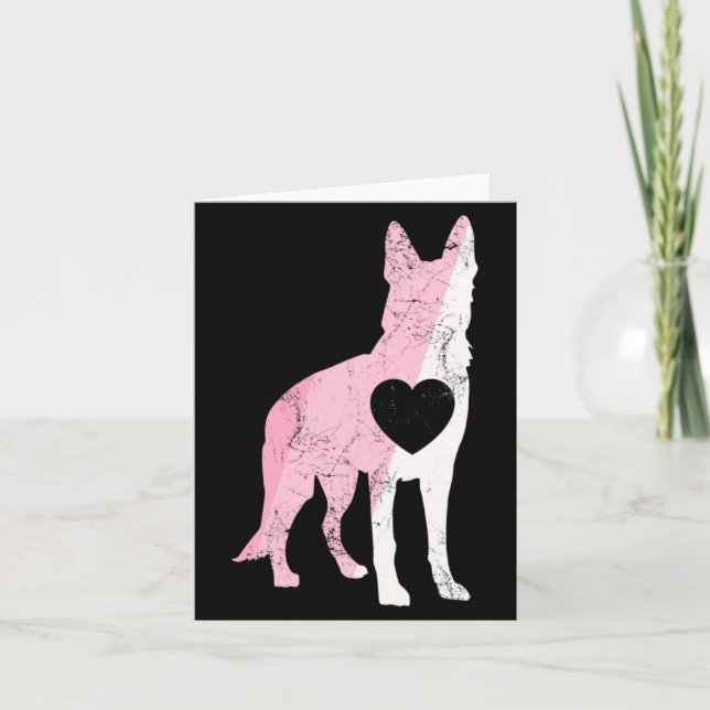 German Shepherd Valentines Day Cud Love Dog _1  Kort (Framsida)
