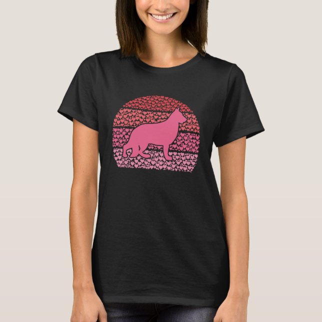 German Shepherd Valentine's Day My Dog Is My Valen T Shirt (Framsida)