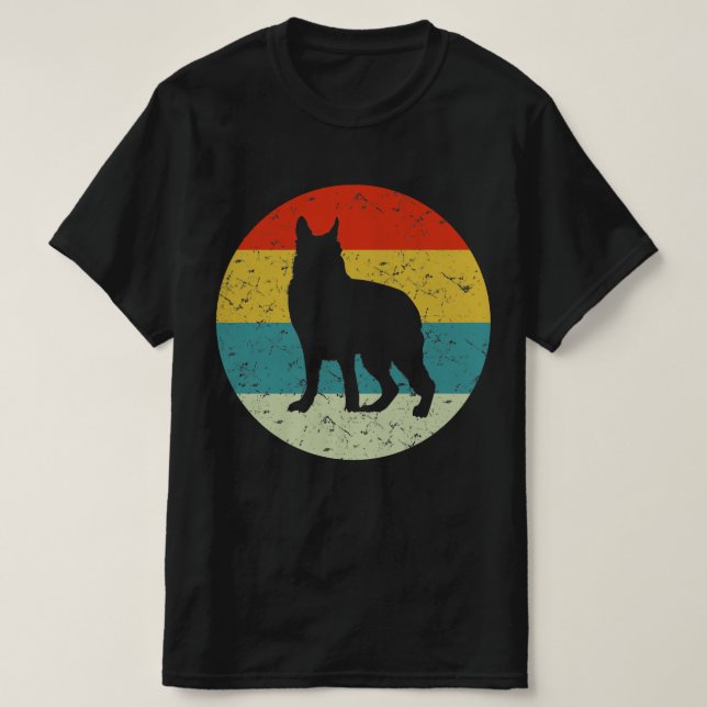 GERMAN SHEPHERD-vintage silhuette 70 s T Shirt (Design framsida)