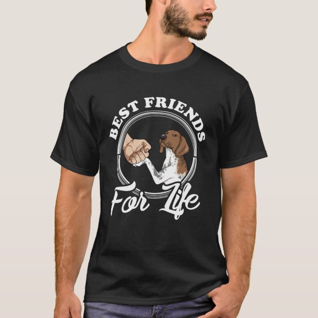 German Short Haired Pointer  Best Friends  GSP T Shirt (Framsida)