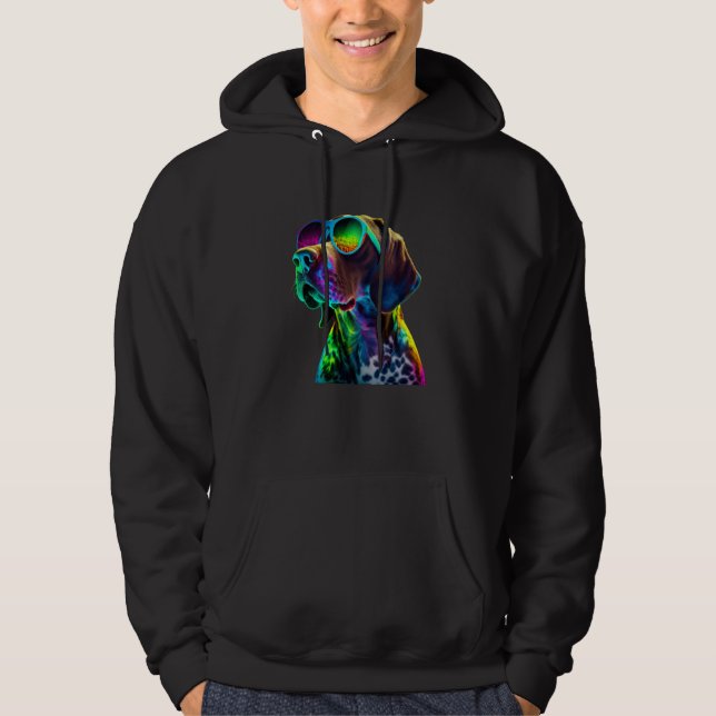 German Shorthair Pointer GSP Mom Dad  12 Hoodie (Framsida)