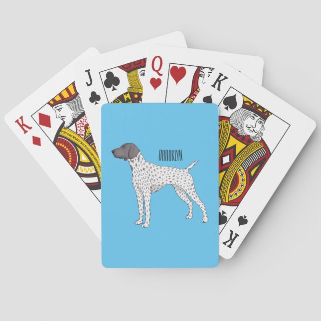 German Shorthaired Pointer dog cartoon  Casinokort (Baksidan)