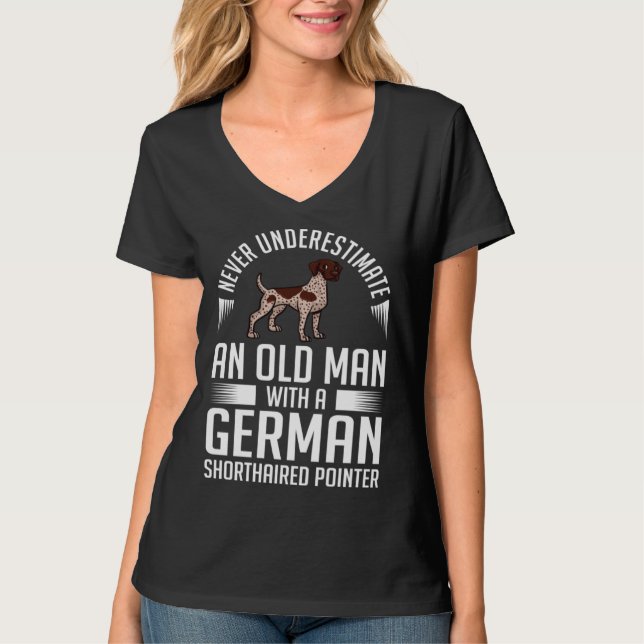 German Shorthaired Pointer Dog  Puppies Owner T Shirt (Framsida)