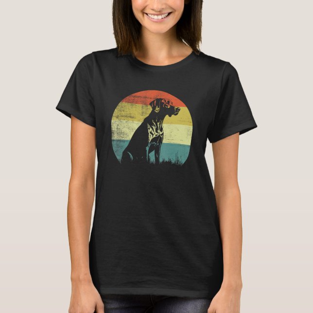 German Shorthaired Pointer Dog Retro Design T Shirt (Framsida)