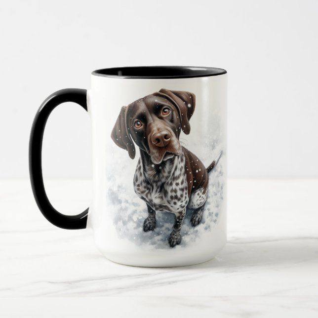 German Shorthaired Pointer Explain Christmas Mug Mugg (Vänster)