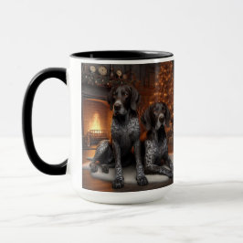 German Shorthaired Pointer Pair Christmas Mug Cup Mugg